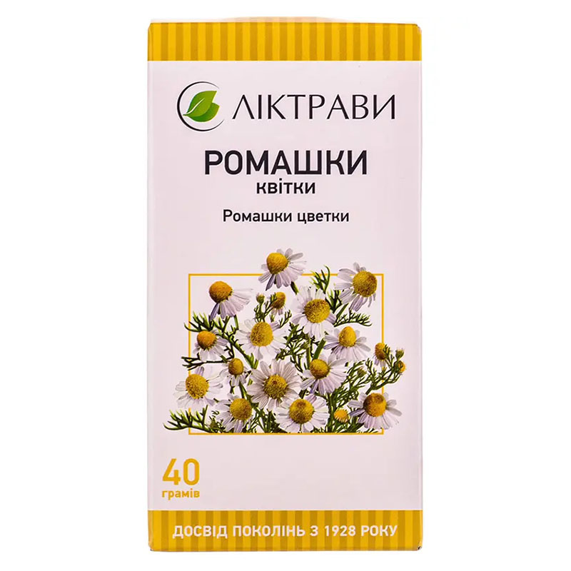 Ромашка цветы по 40 г в пачке - Лектравы Ромашка цветы по 40 г в пачке - Лектравы