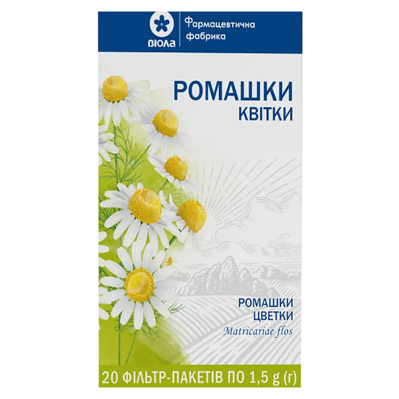 Ромашка цветы по 1.5 г в фильтр-пакетиках 20 шт. - Виола Ромашка цветы по 1.5 г в фильтр-пакетиках 20 шт. - Виола