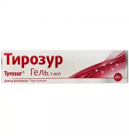 Тирозур гель 1 мг/г по 25 г в тубах 1 шт.