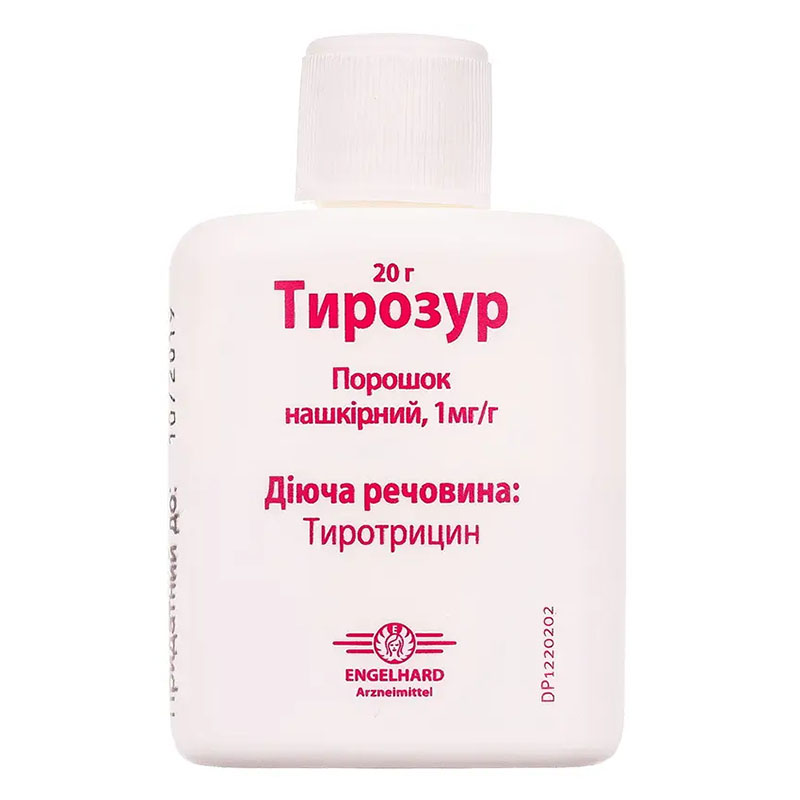 Тирозур порошок 1 мг/г по 20 г у флаконе 1 шт.