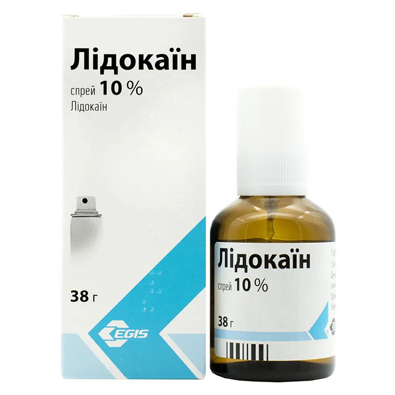 Лідокаїн спрей 10% по 38 г у флаконі 1 шт.