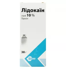 Лідокаїн спрей 10% по 38 г у флаконі 1 шт.