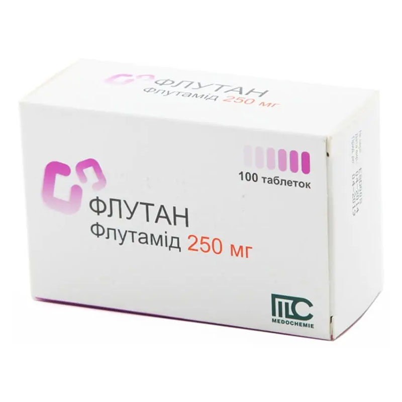 Флутан таблетки по 250 мг 100 шт. (10х10)