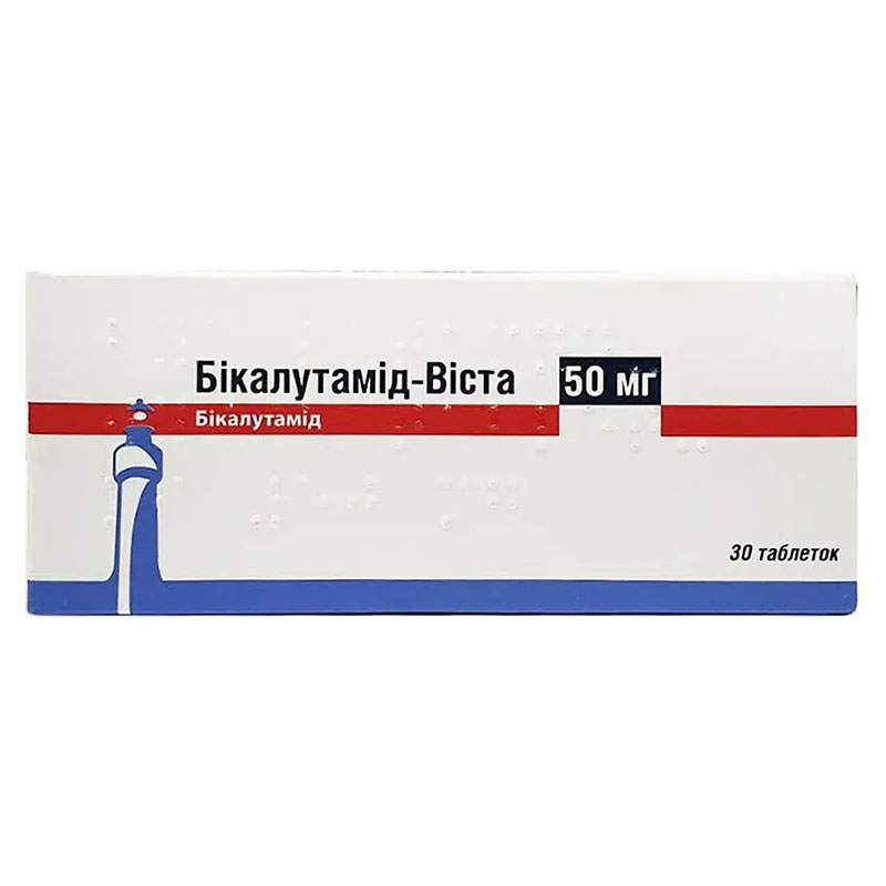 Бікалутамід-Віста таблетки по 50 мг 30 шт. (10х3)