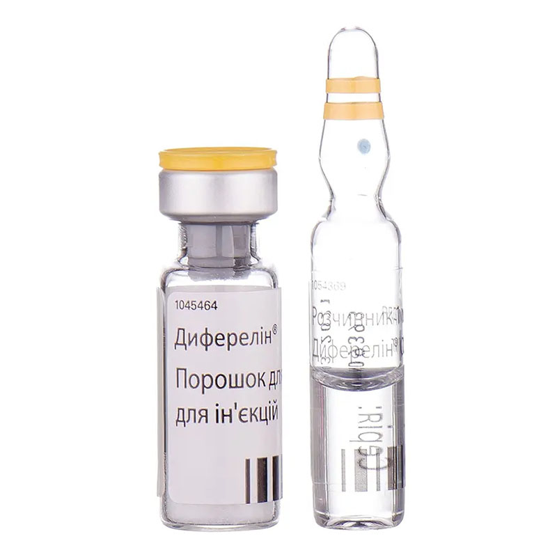 Диферелин пор. 0,1мг флак. №7+раств.амп. 1мл №7