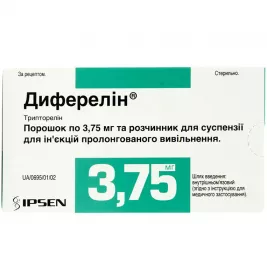 Диферелін пор. 3,75мг флак. №1+раств.амп. 2мл №1