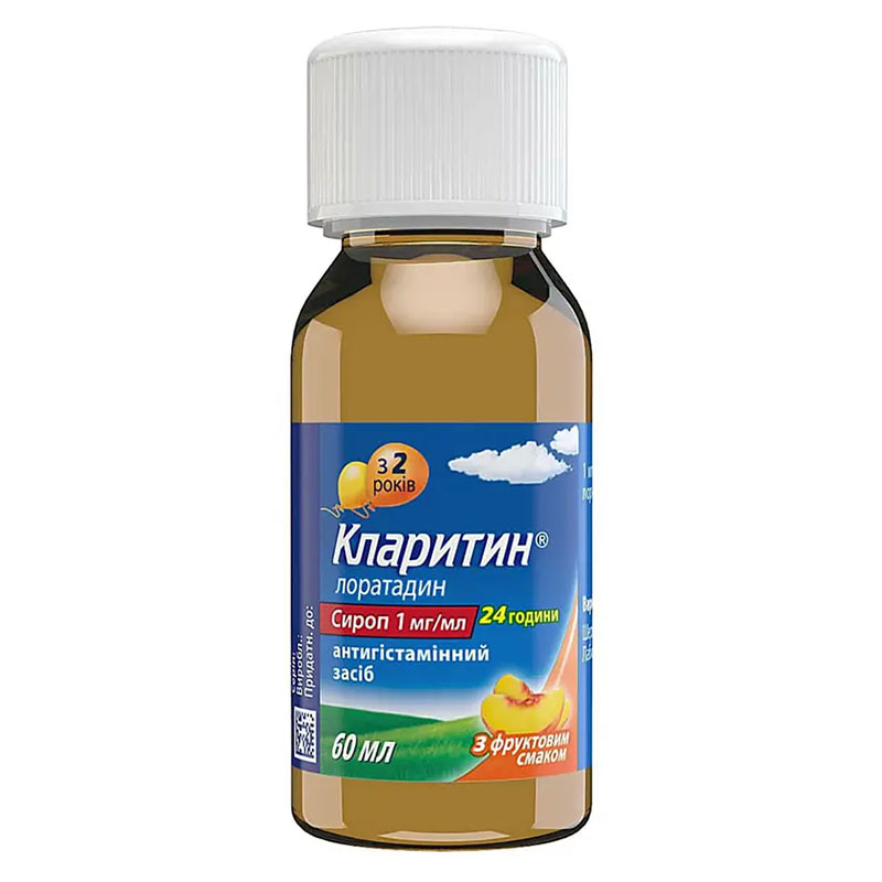 Кларитин сироп 1 мг/мл по 60 мл во флаконе