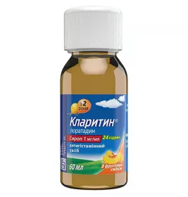 Кларитин сироп 1 мг/мл по 60 мл во флаконе