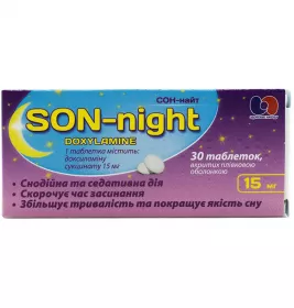 Сон-Найт таблетки по 15 мг 30 шт. - Здоров'я народу