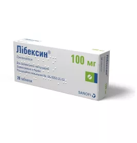 Лібексин таблетки по 100 мг 20 шт.