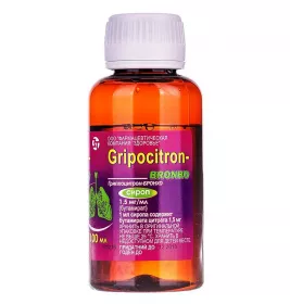 Грипоцитрон-бронхо сироп 1.5 мг/мл по 100 мл у флаконі 1 шт.