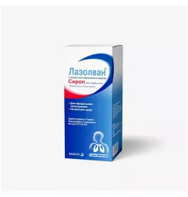 Лазолван з полунично-вершковим смаком сироп 30 мг/5 мл по 200 мл у флаконі 1 шт.