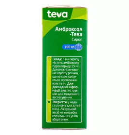 Амброксол-Тева сироп 15 мг/5 мл по 100 мл у флаконі