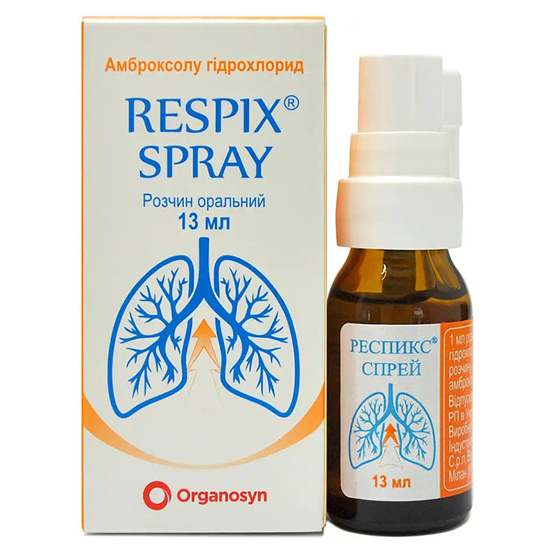 Респікс спрей розчин 10 мг/0.2 мл 13 мл у флаконі 1 шт.