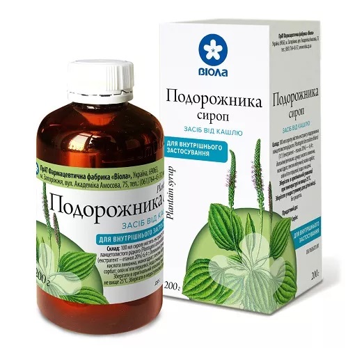 Сироп подорожника по 200 мл у флаконі 1 шт.