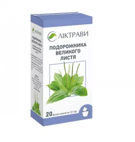 Подорожника великого листя по 1.5 г у фільтр-пакетиках 20 шт. - Лектрави