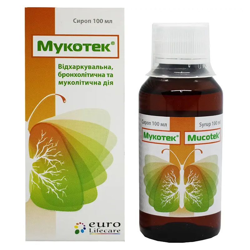 Мукотек сироп по 100 мл во флаконе 1 шт.