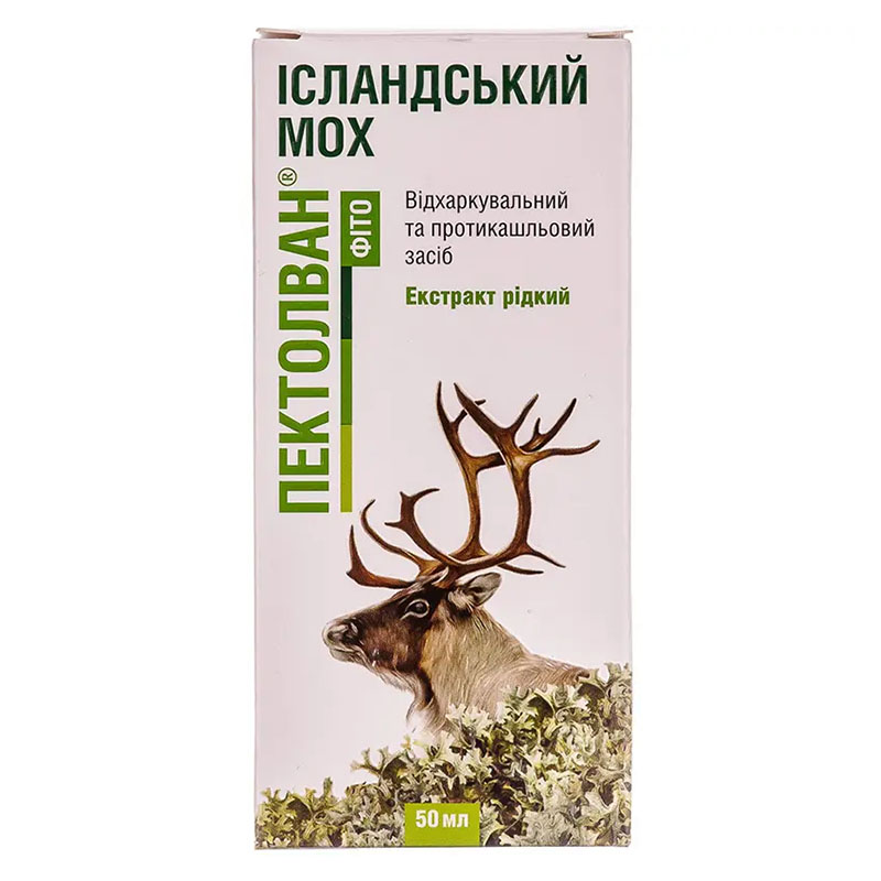 Пектолван фито исландский мох жидкость по 50 мл во флаконе 1 шт.