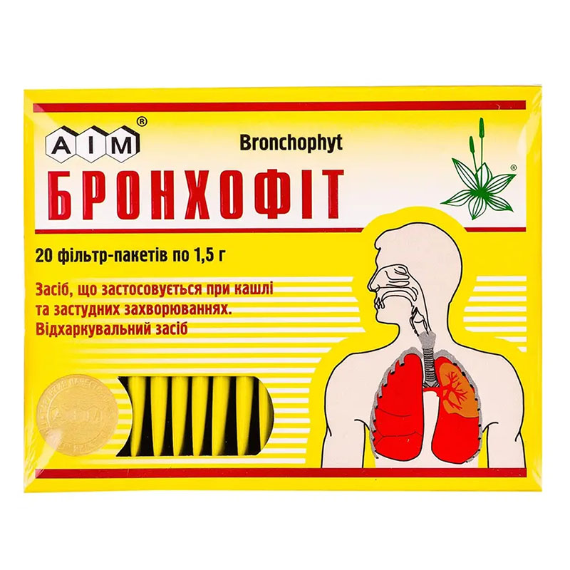 Фіточай Бронхофіт збір по 1.5 г у фільтр-пакетиках 20 шт.