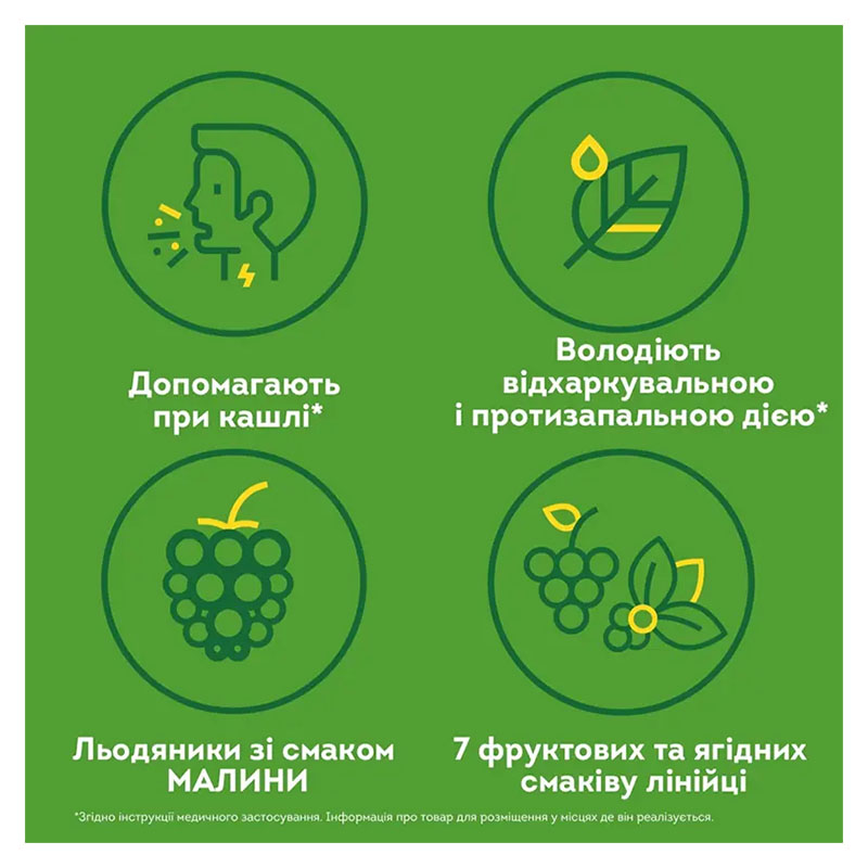 Доктор мом зі смаком малини льодяники 20 шт. (4х5)