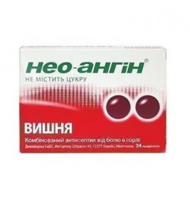 Нео-ангін вишня льодяники 24 шт. (12х2)