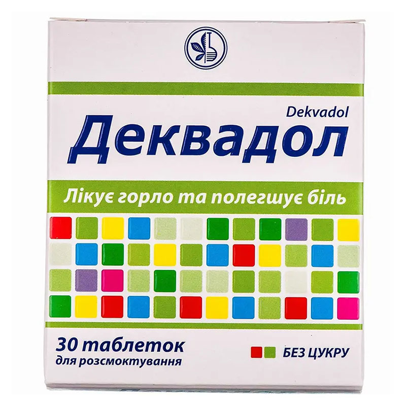 Деквадол із м'ятним смаком таблетки 30 шт.