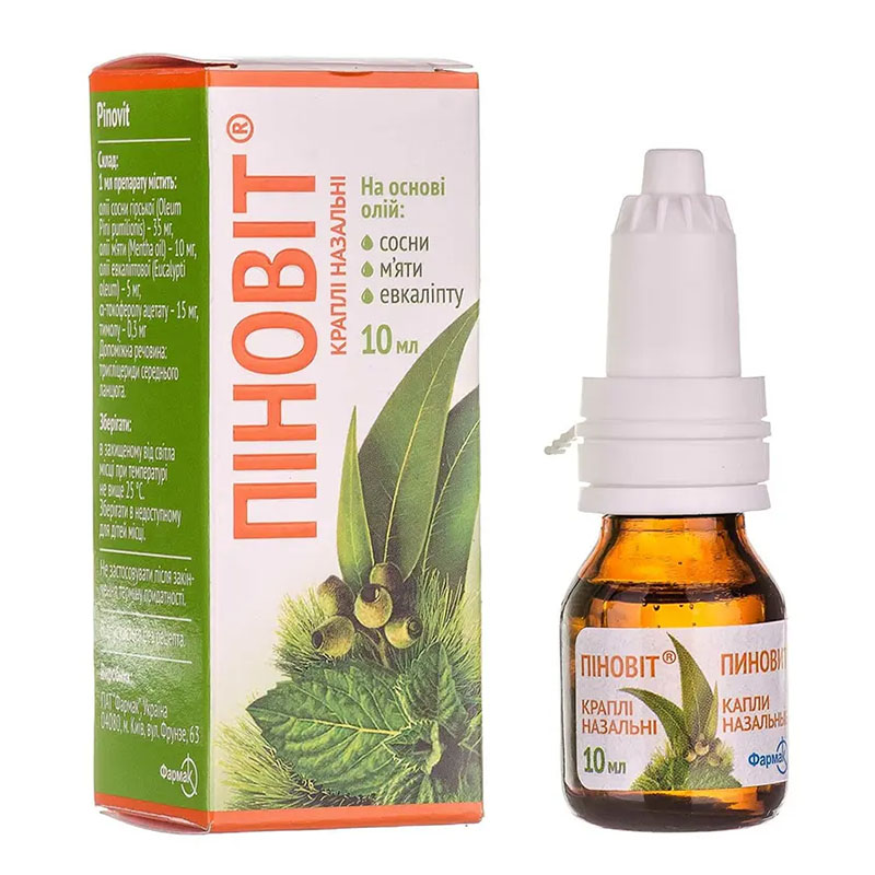 Піновіт краплі по 10 мл у флаконі 1 шт.