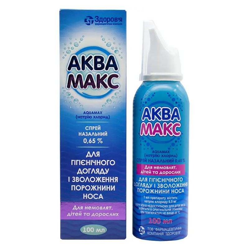 АкваМакс спрей 0,65% по 100 мл у флаконі 1 шт. - Здоров'я