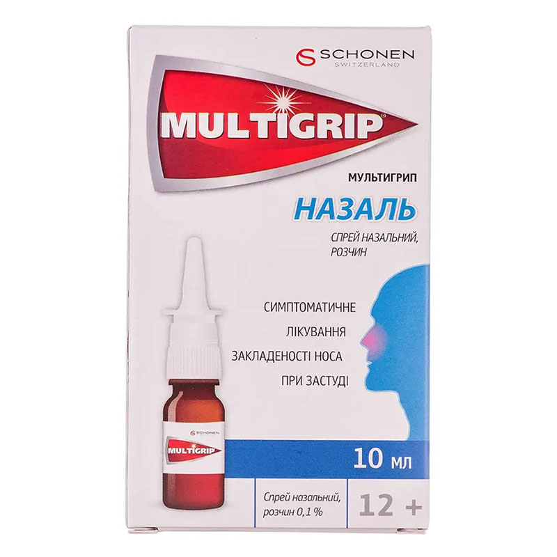 Мультигрип Назаль спрей 0,1% по 10 мл у флаконі 1 шт.