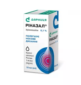 Ріназал-Дарниця краплі 0,1% по 10 мл у флаконі 1 шт.