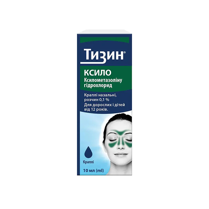 Тизин Ксило капли назальные 0,1% по 10 мл во флаконе 1 шт. Тизин Ксило капли назальные 0,1% по 10 мл во флаконе 1 шт.