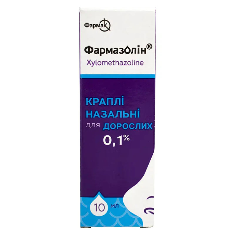 Фармазолін краплі наз. 0.1% по 10 мл у флаконі 1 шт.