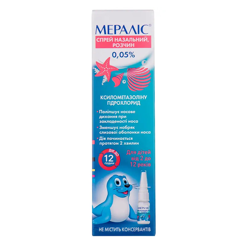 Мераліс спрей 0,05% по 10 мл у флаконі 1 шт.