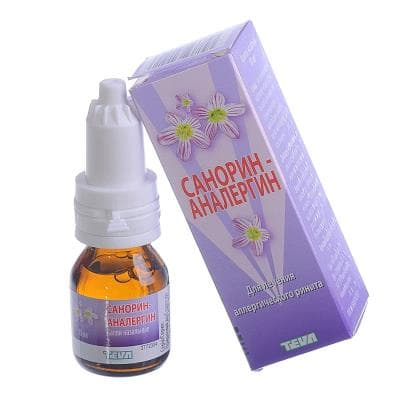 Санорин-аналергін краплі наз. по 10 мл у флак.