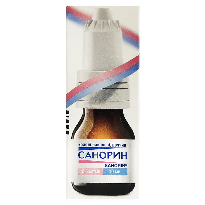 Санорин краплі 0,05% по 10 мл у флаконі 1 шт.