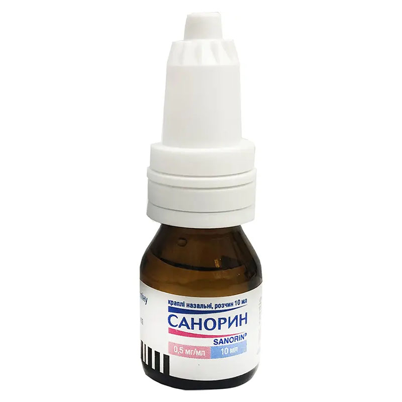 Санорин краплі 0,05% по 10 мл у флаконі 1 шт.