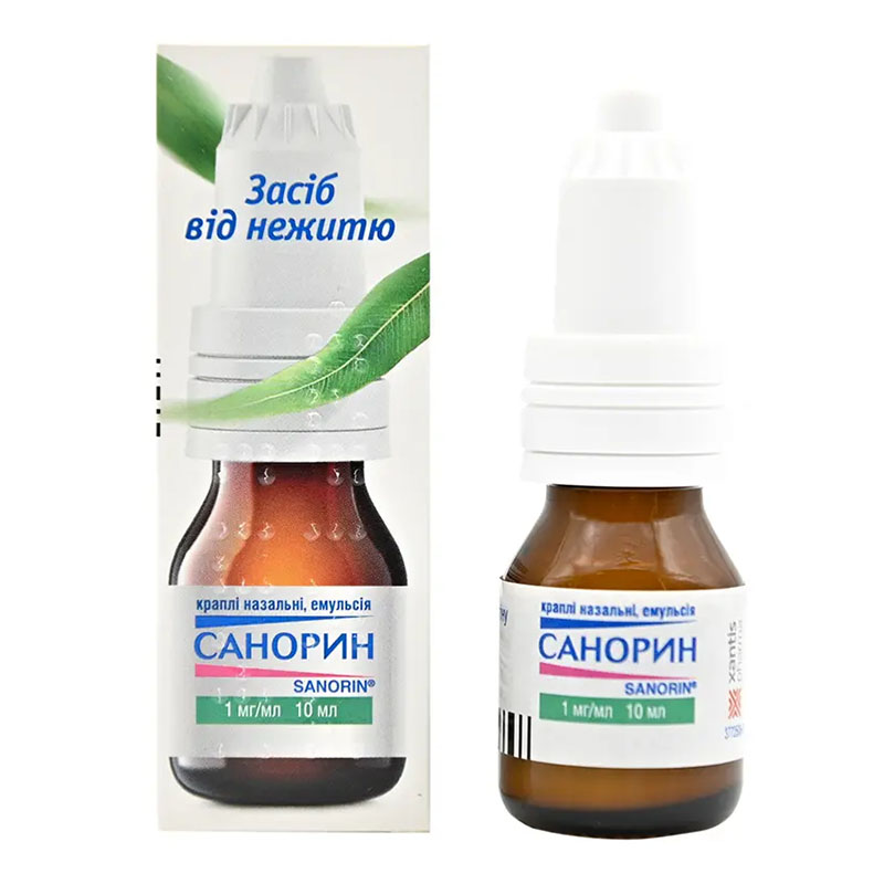 Санорин капли 0.1% по 10 мл во флаконе 1 шт.