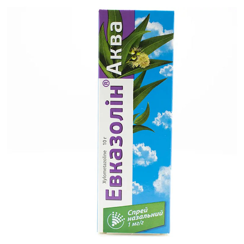 Евказолін АКВА спрей назальний 1 мг/г по 10 г у флаконі з дозатаром