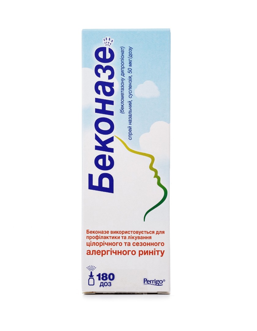 Беконазе спрей 50 мкг/дозу по 180 доз у флаконі
