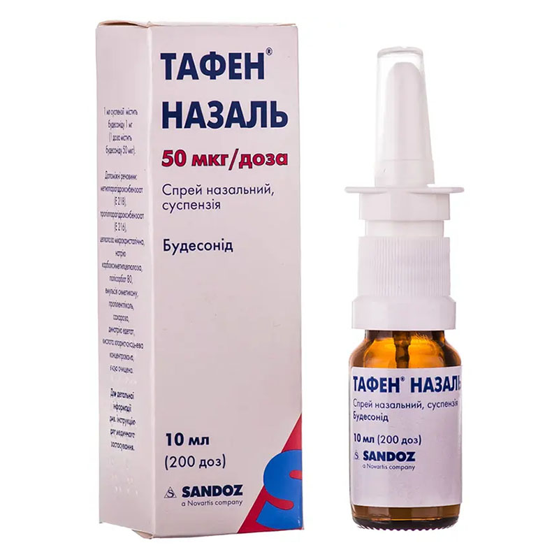 Тафен Назаль назальний спрей 200 доз по 10 мл у флаконі 1 шт.