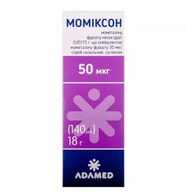 Момиксон спрей 50 мкг/доза по 140 доз (18 г) во флаконе 1 шт.