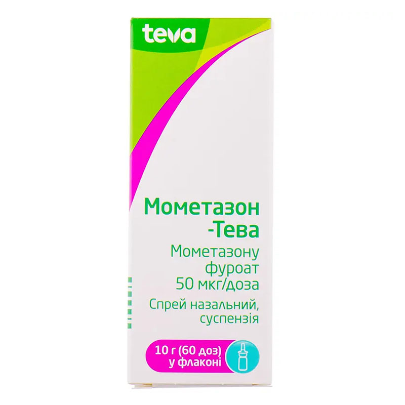 Мометазон-Тева спрей 50 мкг/доза по 60 доз (10 г) во флаконе 1 шт.