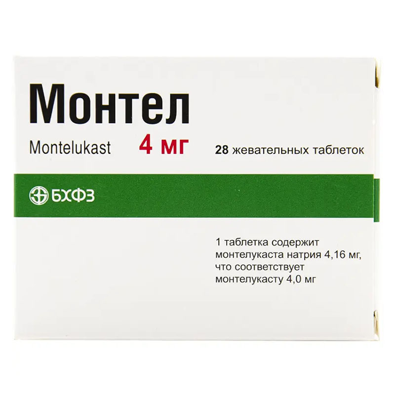 Монтел таблетки по 4 мг 28 шт. (7х4)