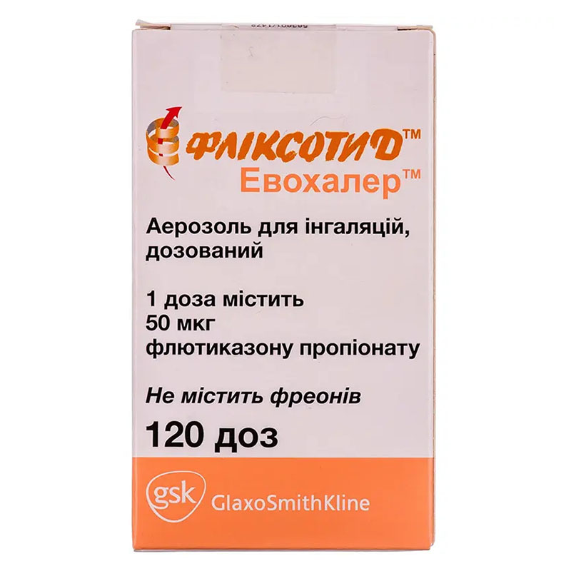 Фликсотид Эвохалер аэрозоль 50 мкг/доза по 120 доз в баллоне Фликсотид Эвохалер аэрозоль 50 мкг/доза по 120 доз в баллоне