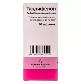 Тардиферон таблетки по 80 мг 30 шт. (10х3)