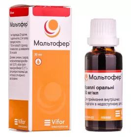 Мальтофер краплі 50 мг/мл по 30 мл у флаконі 1 шт.