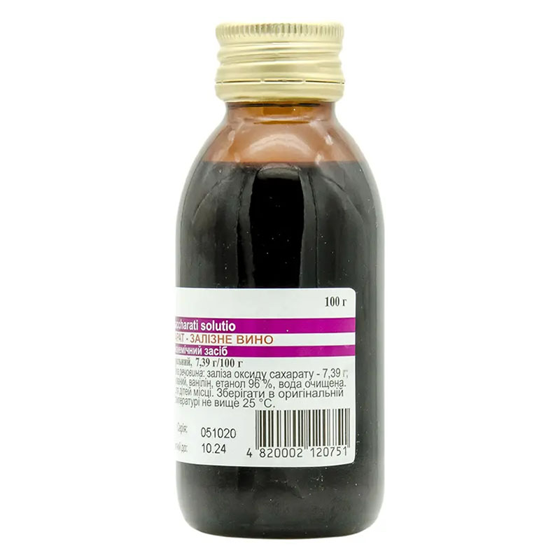 Залізне вино розчин по 100 мл у флаконі