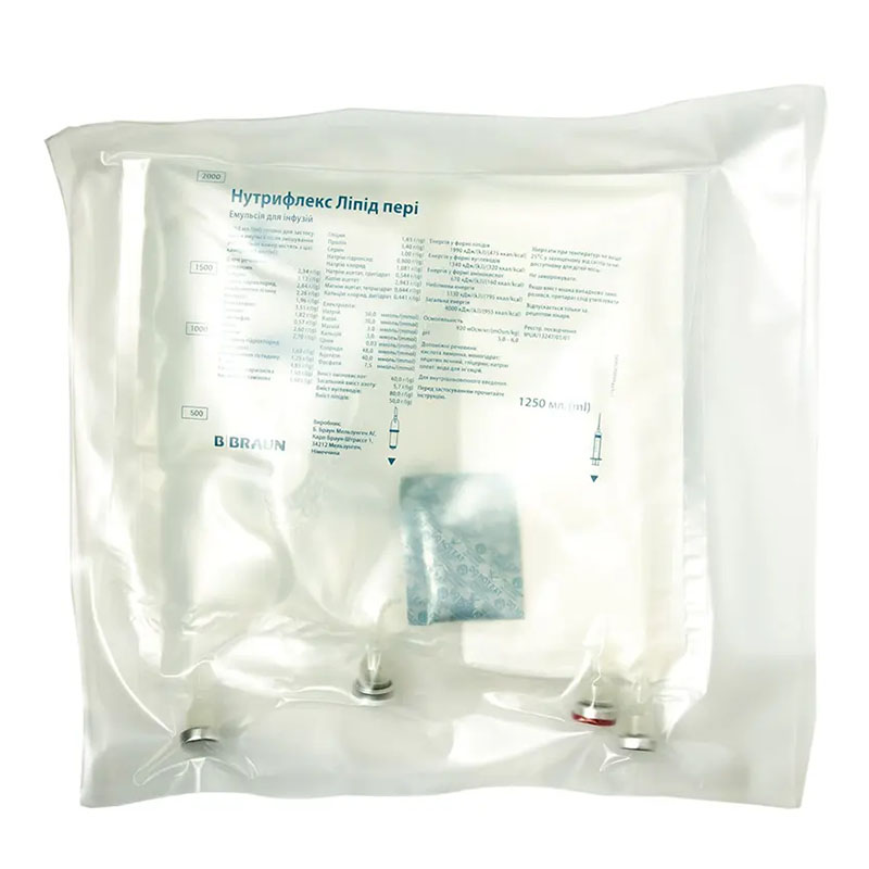 Нутрифлекс Ліпід Пері емульсія для інфузій по 1250 мл у трикамерних мішках 5 шт.