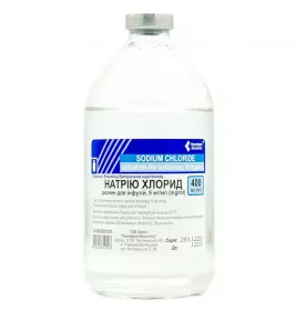 Натрію хлорид розчин для інфузій 0,9% 400 мл у пляшці 1 шт. - Новофарм