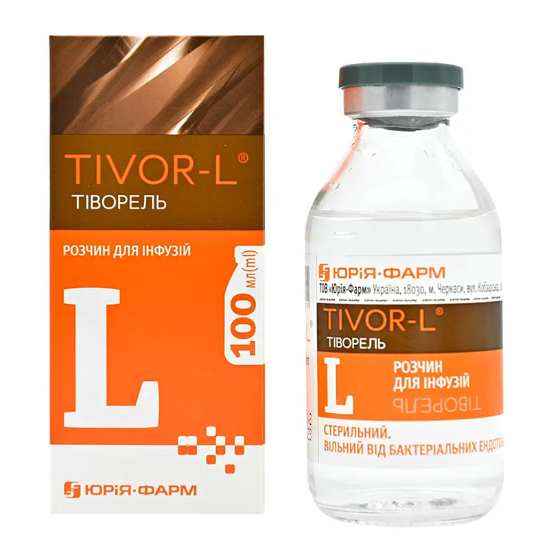 Тіворель розчин для інфузій по 100 мл у флаконі 1 шт. - Юрія-Фарм